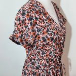 Gray and Pink Floral Cotton Shirt Dress Size 4 Gap Floral Mini Shirt Dress Photo 4