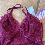 YITTY  Burgundy Lace Bodysuit Photo 1