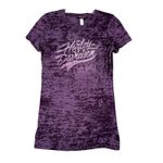 Bravado Harley Davidson Womens Medium Purple Burnout Tee Vintage Biker Chic Photo 0