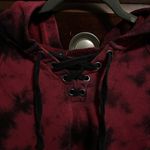 Hot Topic Red & Black Tie Dye Sweatshirt Photo 3