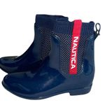 Nautica NWT Nigel Waterproof LOGO SOCK CHELSEA RAIN BOOT NAVY SZ-10 Photo 2