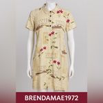 Caribbean Joe Rayon Shirt Dress β Size M β Tropical Floral Voyage Print πΊ Photo 1