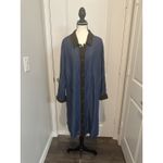 Soft Surroundings Urbina Tencel Chambray Denim Shirt Dress Faux Suede Trim Sz 2X Photo 2