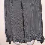Maurice's Maurice’s Black & White Stripe Zip Up Top w/ cinched waist/sleeves XL Photo 5