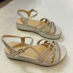 Copper Key  Silver Rhinestone Sandals Size 8.5M Photo 2