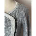 Lucky Brand  Jacket Women XS Gray Knit Asymmetrical Zip Moto Sweater Coat Preppy Photo 5