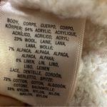 Anthropologie Wool Alpaca Blend Knitted & Knotted Felted Lace Ivory Cream Top Photo 10