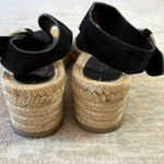 Rag and Bone ‎ Calla Espadrille Wedge Sandal Black Suede 38 US 8 Round Buckle Shoes Photo 4