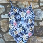 Hurley  gray blue white floral one-piece swimsuit size XXL Photo 6