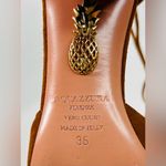 Aquazzura Boheme Tassel Pump Cognac Suede Excellent Condition Original Box sz 36 Brown Photo 10