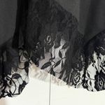 Amazon Black Tunic Shirt with Heart Detail and Lace Hem Photo 3