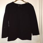 Talbots 𝅺nwot  loose fitting blouse black size medium Photo 0