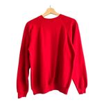 VINTAGE Hanes LARGE Red Joy to the World Ugly Christmas Sweater USA Long Sleeve Photo 1