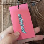 Edikted NWTS  Mid Rise Cargo Carpenter Jeans Women's XS (2-4) Brown Wash Photo 5