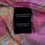 MSK Vibrant Multicolor Printed Collared Short Sleeve Midi Dress Size Large Pink Photo 10