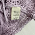 Jessica Simpson Adjustable Crop Sweater Sz M Lavender Festival Cottage Crochet Photo 5
