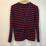 J.Crew Blue & Pink Metallic Striped Cardigan Photo 10