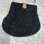 Vintage 90s Rare Elegant Black Beaded Evening Bag Photo 1