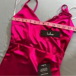 Lulus  Magic Memories Magenta Satin Sleeveless Maxi Dress Photo 4