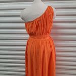 French Connection Faron Dress Womens Size 2 One Shoulder Elastic Waist Midi Photo 7