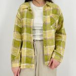 Very J coastal cowgirl linen blend citrus button down layering top / shirt plaid s Photo 1