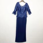 JS Collections  Embroidered Mesh Peplum Gown Photo 28