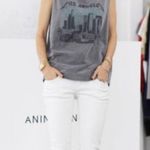 ANINE BING TUCKERNUCK WHITE COTTON STRETCH DISTRESSED SKINNY JEANS 26 Photo 4