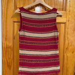 Ralph Lauren Lauren  Linen Cotton Knit Sweater Tank Top Striped Boho Chic Size Photo 0