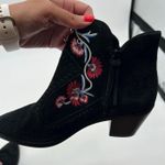 Rebecca Minkoff  black Women's Suede Lulu Embroidery boot Booties western size 9 Photo 5