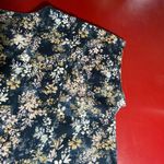 Pure Jill Easy Knit Shift Dress Blue Floral L Pockets Boho Lounge Comfy Fit Boho Size L Photo 7