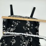 Madison Leigh Dress Women’s 12 Black Floral Tie Belt Sundress Classic Elegant Photo 8