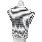 ZARA Women's Black White Striped Short Sleeve Crewneck Casual Tee T-shirt Top L Photo 1