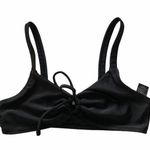 Topshop Black Shiny Ruched Tie Bikini Top Size US 8 NWT Photo 0