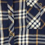 Dress Barn DB  Navy & White Plaid Long Sleeve Button Up Shirt Size 2X Photo 2