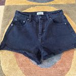 Pistola Black Denim Jean Shorts High Waisted Frayed Size 24 Waist Photo 0