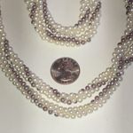 Elegant Vintage Gray And White Faux Pearl Retro Boho Necklace Photo 1