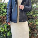 Mauritius Alexia Faux leather shearling biker jacket with zipper detail hood S Photo 13