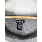 Torrid  2 Embroidered Mesh Overlay Sweatshirt Top 2X Gray Ivory Floral Photo 1