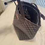 Le Mystere Large Quilted Black Tote Shoulder Bag shopper carryon Photo 4