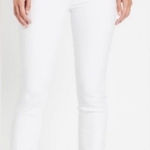 Mother High Waisted Looker Ankle Fray Jeans in Stayin’ Alive White Photo 0