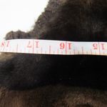 Michael Kors  Brown Faux Fur Sweater Vest Women's S Gold Toned Logo Boho Dressy Photo 3