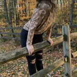 Chettah Print Sweater Size L Photo 1