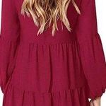 Miss Look  Short Sleeve Tunic V Neck Ruffle Loose Mini Swing Shift Dress size xl Photo 1