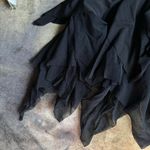 Black Ruched Mini Halter Dress With Mesh Overlay Size M Photo 3