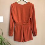 NWT LEYDEN V Neck Long Sleeve Romper Rust Small Photo 6