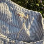 Faherty Womens Dress Size XXL Isha 100% Linen Blue/White Stripe Pintucks Pockets White Photo 6