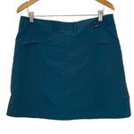 Patagonia Womens Mini Skort Inner Shorts Multiple Pocket Front Zip Teal Size 10 Photo 1