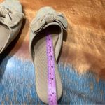 Olivia Rose Tal Jacquard Floral fabric Bow Kitten heel slippers leather Tan Size 6 Photo 10