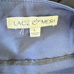 Blue & Black Colorblock Ladder Lace Inlays V Neck Sleeveless Dress Lace & Mesh Size L Photo 5