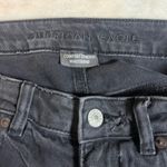 American Eagle  Highest Rise Mom Shorts Distressed Faded Black Denim Size 6 Photo 4